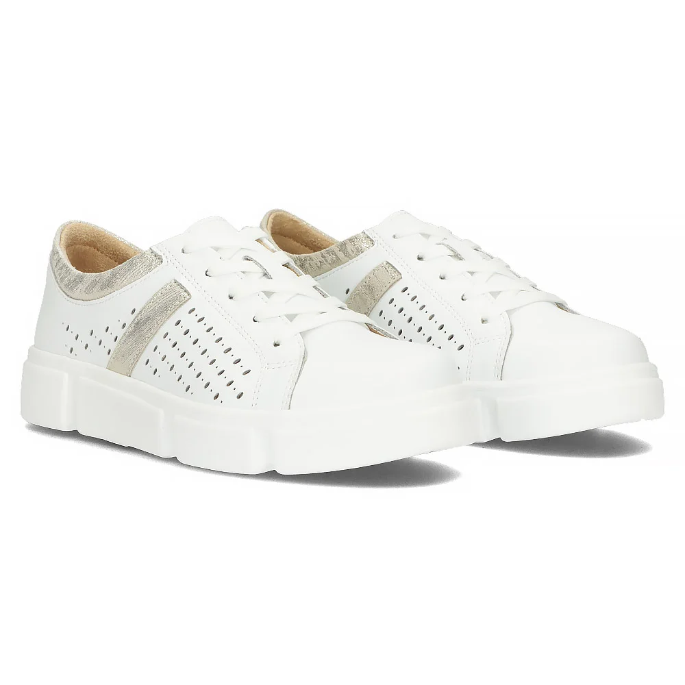 Leather shoes Filippo DP4531/24 WH GO white