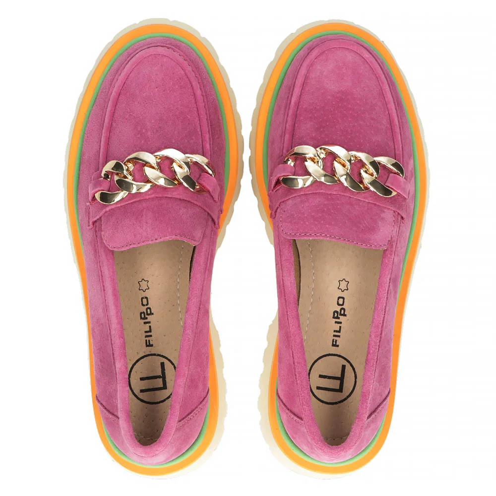 Leather shoes Filippo DP4589/24 FH pink