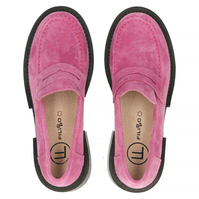 Leather shoes Filippo DP4685/23 FH pink