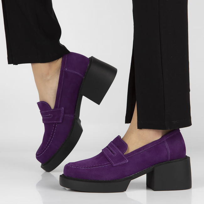 Leather shoes Filippo DP4685/23 VI purple