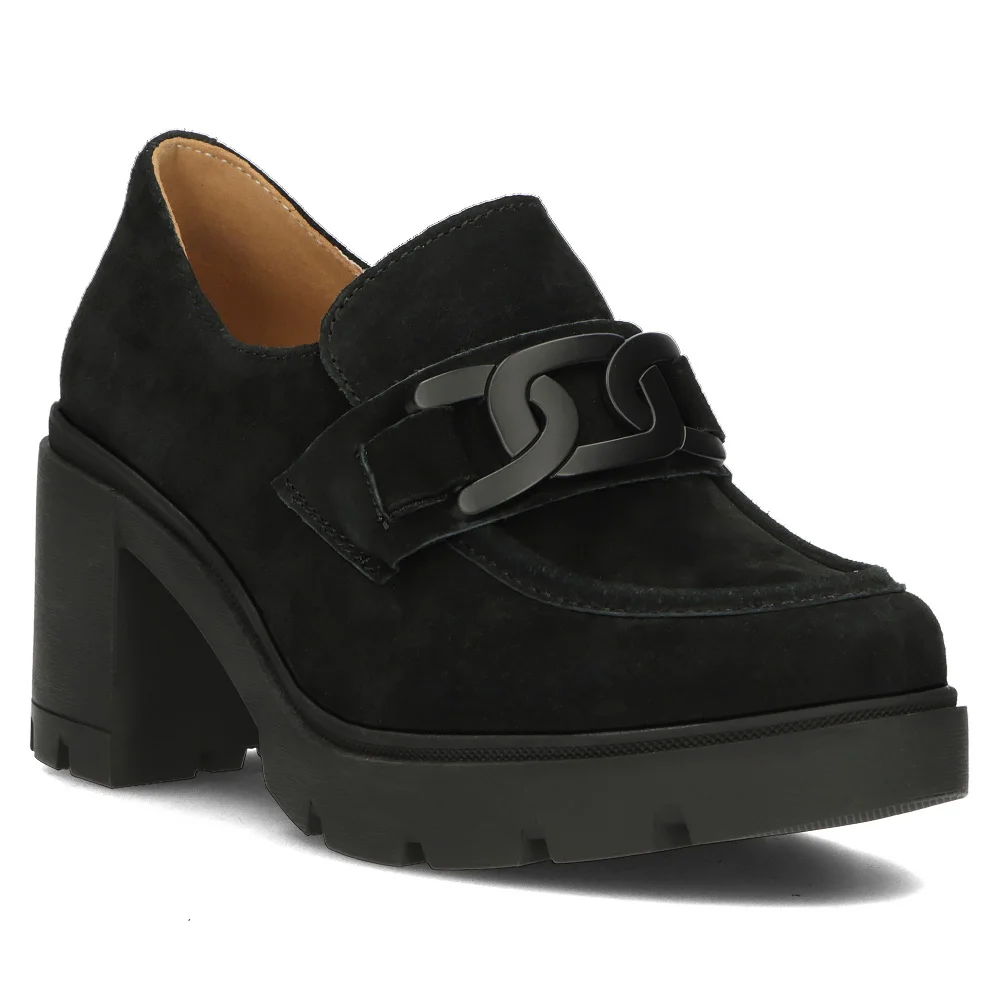 Leather shoes Filippo DP4785/23 BK SU black