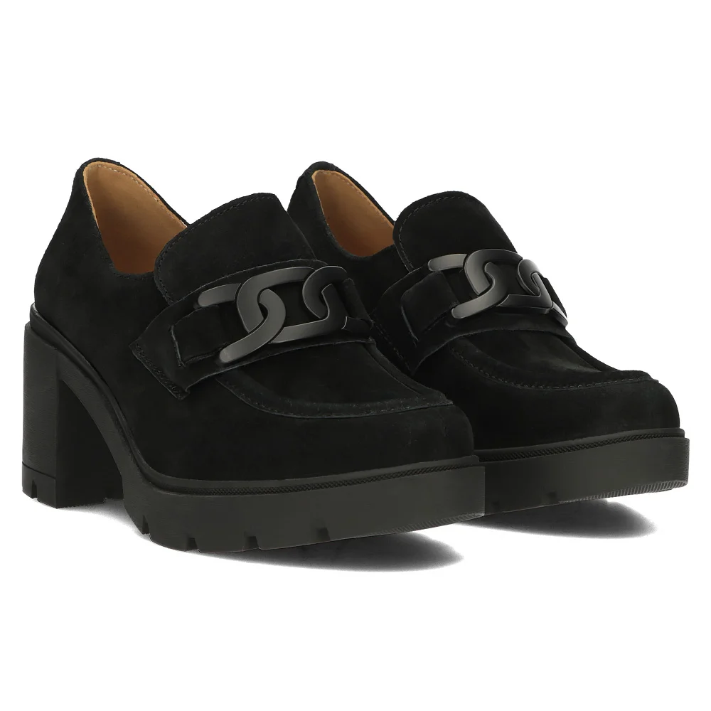 Leather shoes Filippo DP4785/23 BK SU black