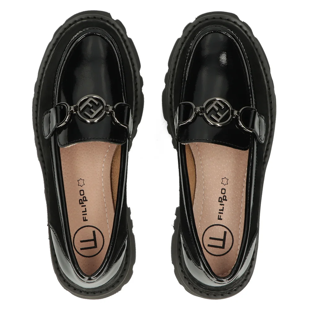 Leather shoes Filippo DP4790/23 BK black