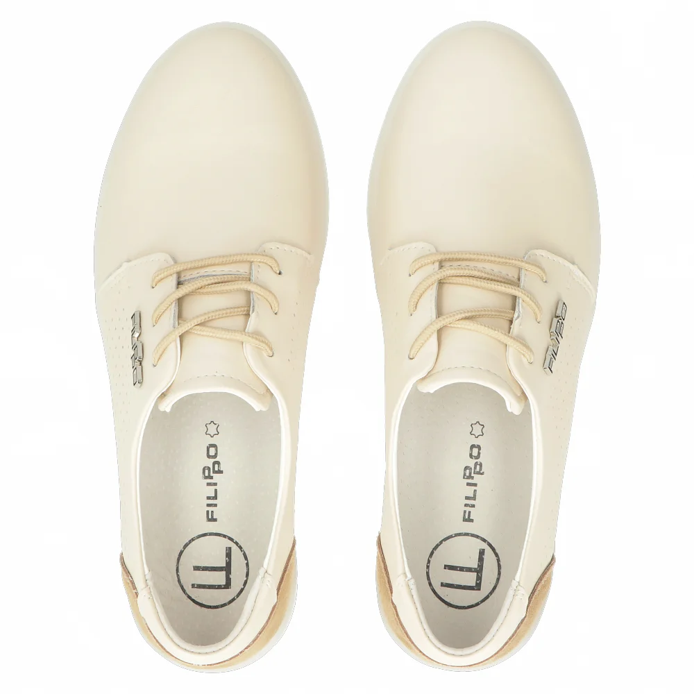 Leather shoes Filippo DP6014/24 BE beige