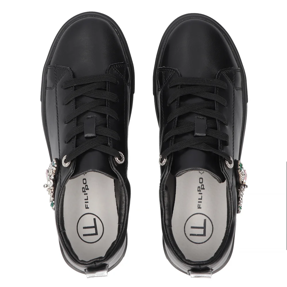 Leather shoes Filippo DP6042/24 BK black