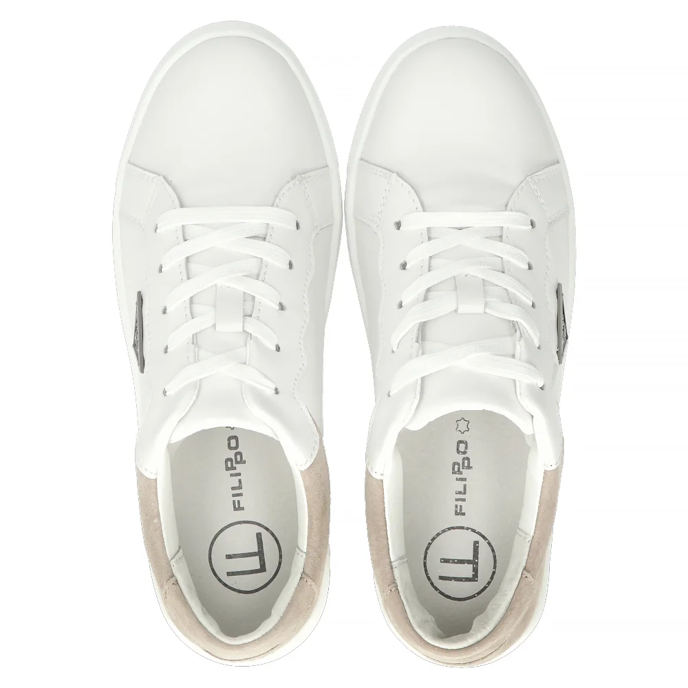 Leather shoes Filippo DP6049/24 WH white