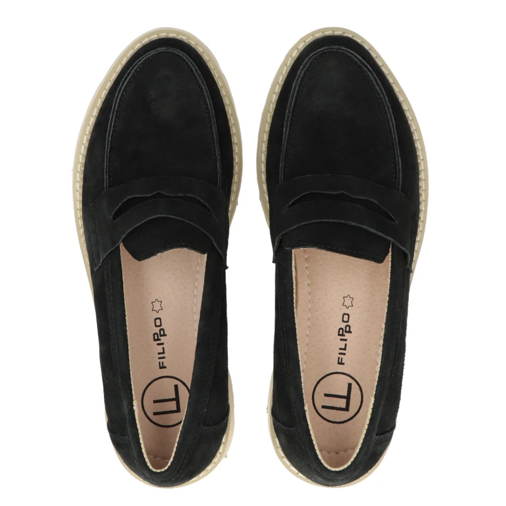 Leather shoes Filippo DP6090/24 BK black