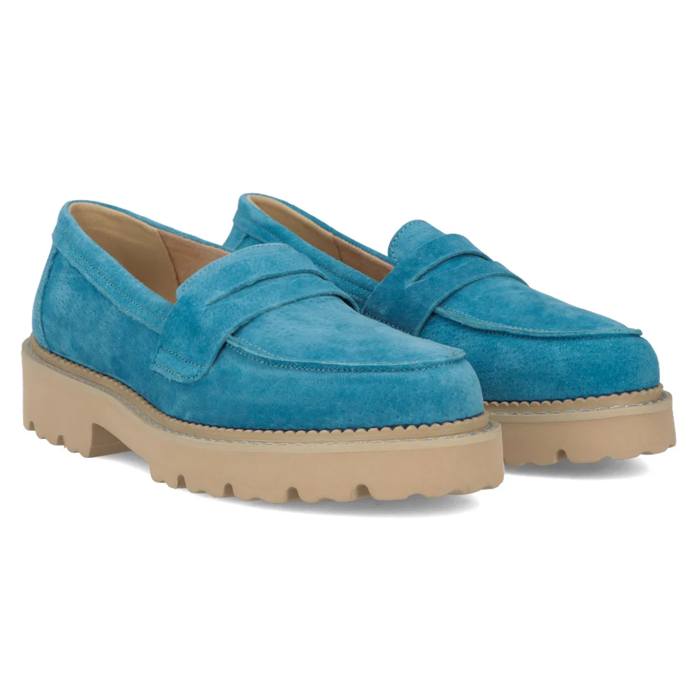 Leather shoes Filippo DP6090/24 BL blue