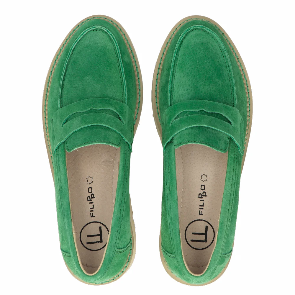 Leather shoes Filippo DP6090/24 GE green