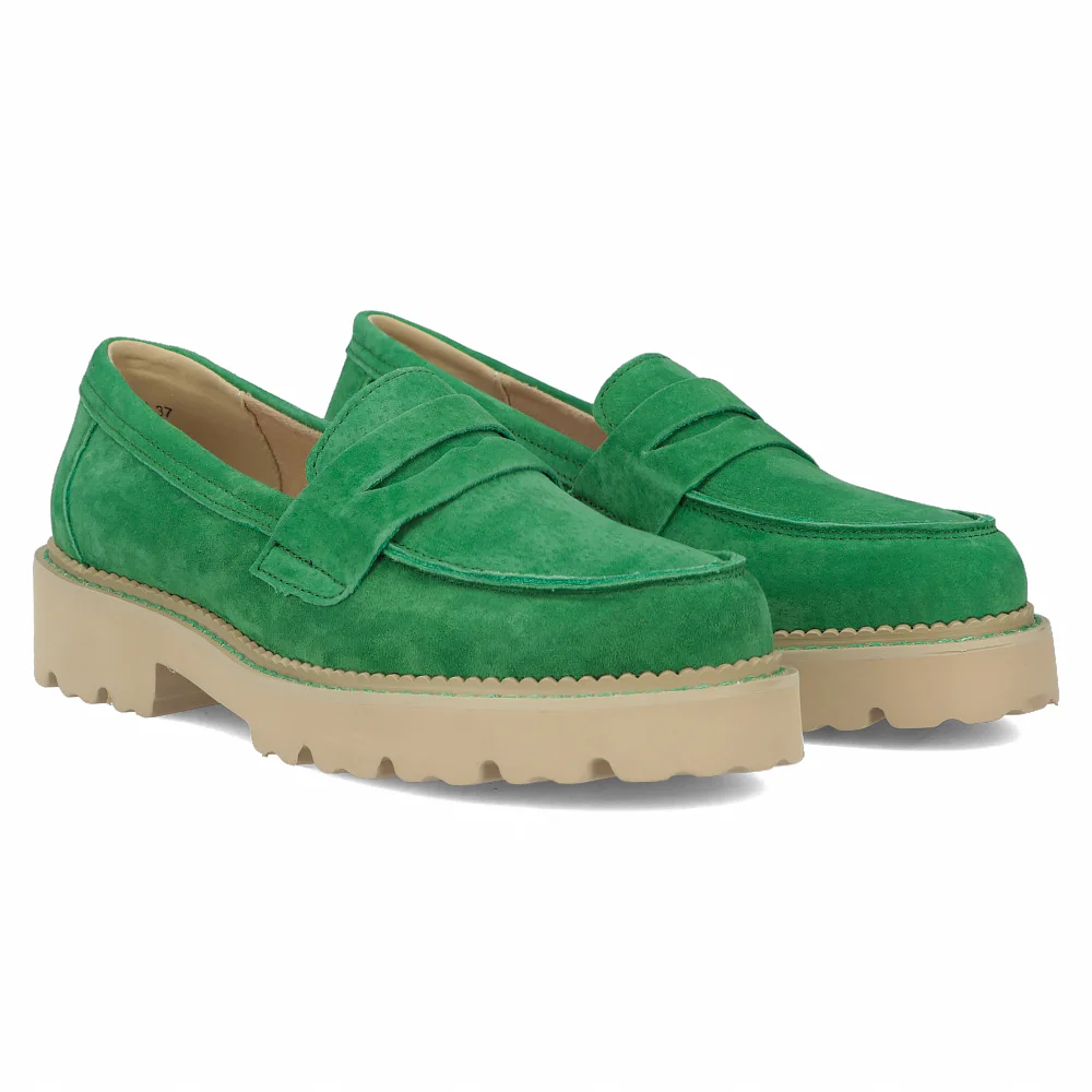 Leather shoes Filippo DP6090/24 GE green