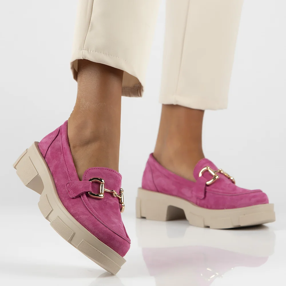 Leather shoes Filippo DP6100/24 FH fuchsia