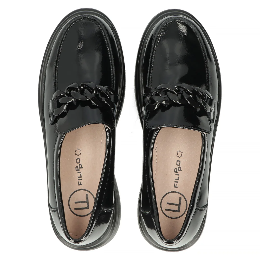 Leather shoes Filippo DP6105/24 BK L black