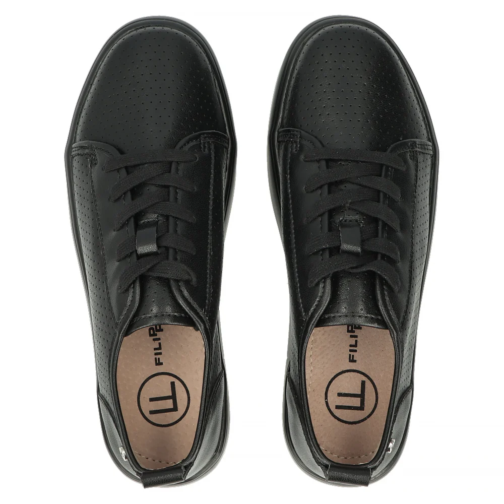 Leather shoes Filippo DP6116/24 BK black