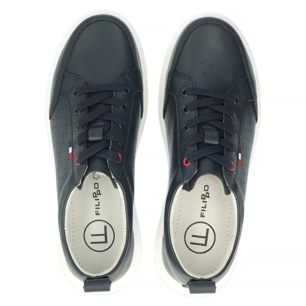 Leather shoes Filippo DP6127/24 NV navy