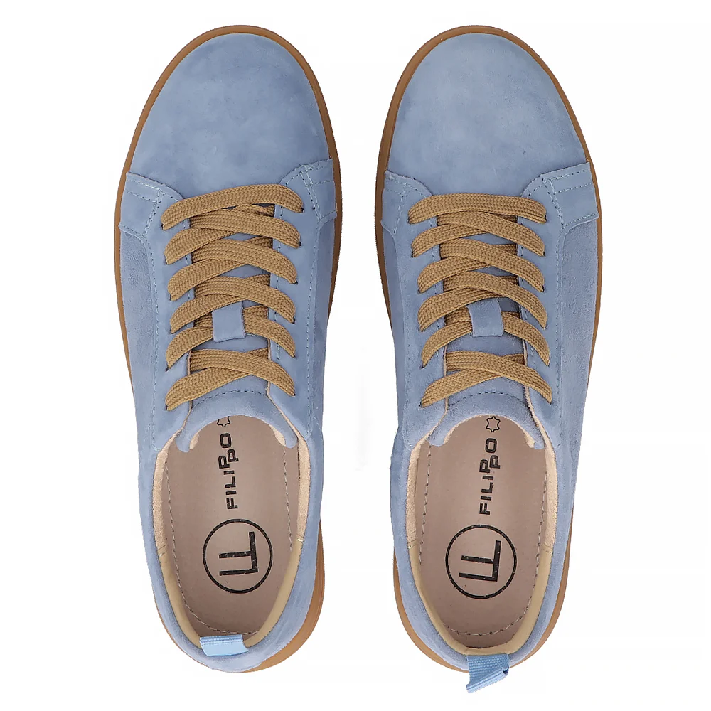 Leather shoes Filippo DP6129/24 BL blue