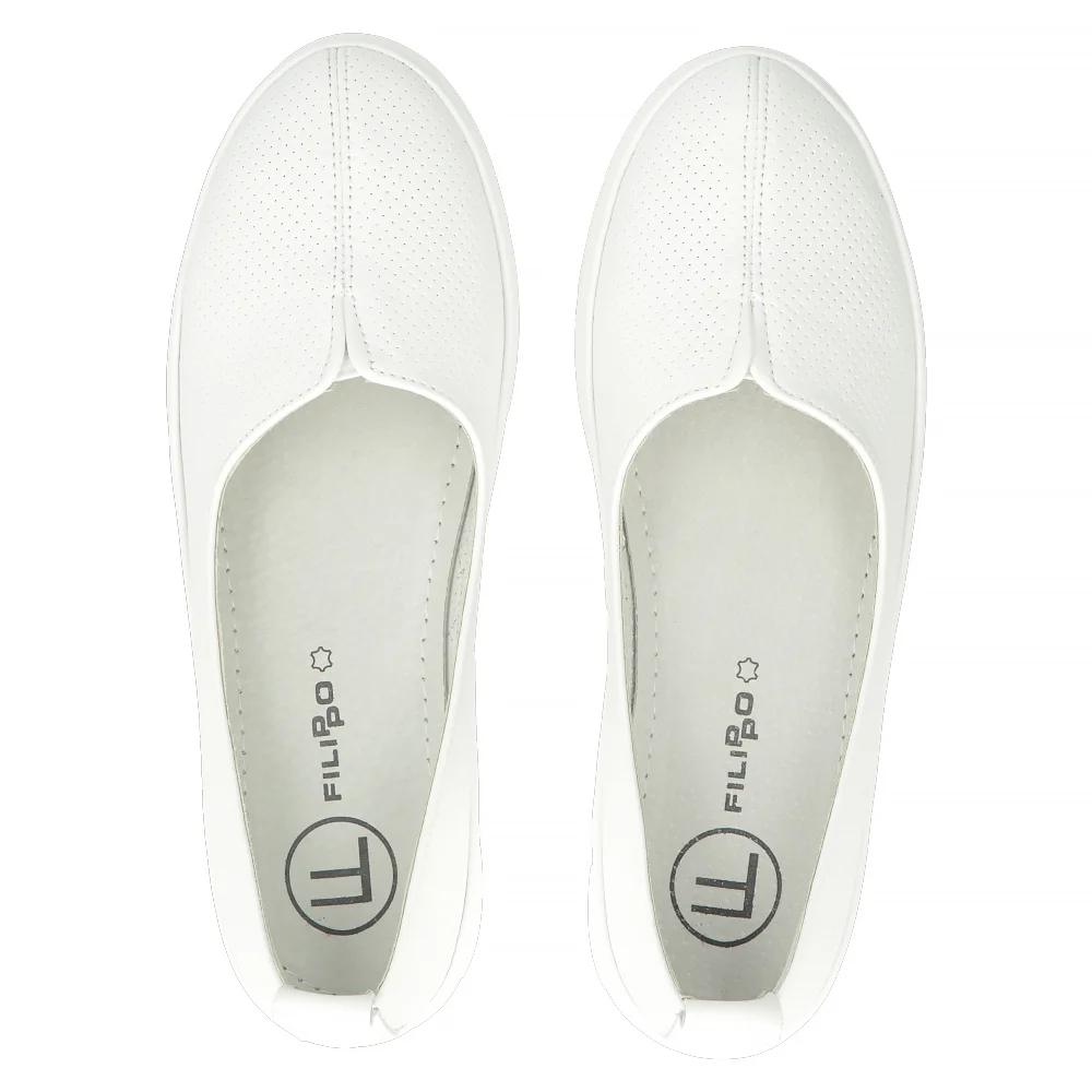 Leather shoes Filippo DP6163/24 WH white