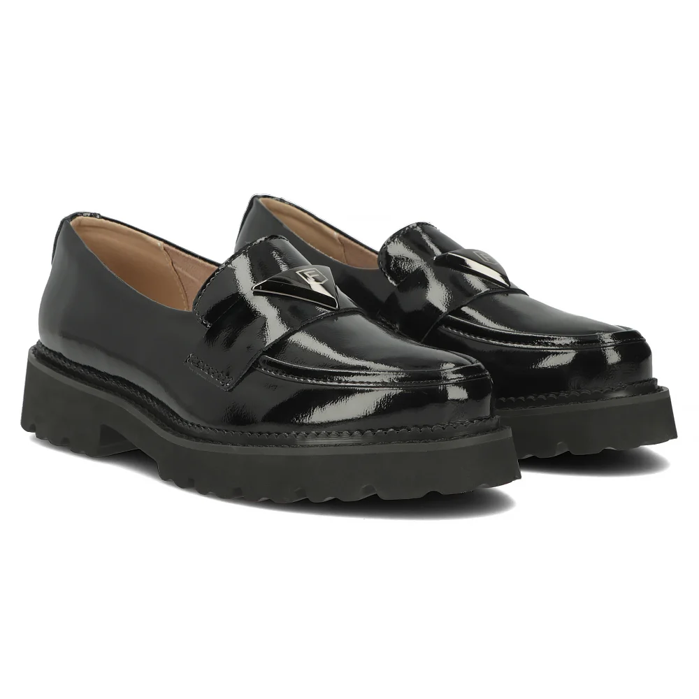 Leather shoes Filippo DP6166/24 BK L black