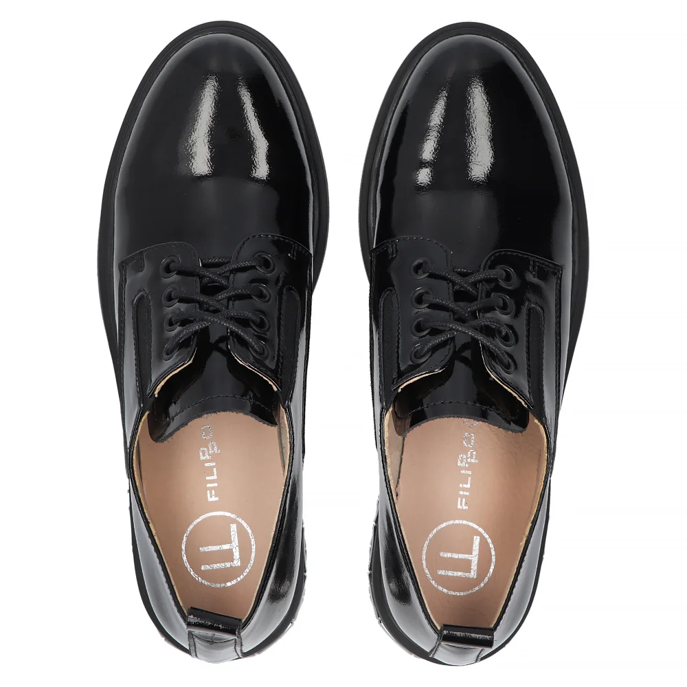 Leather shoes Filippo DP6189/24 BK L black