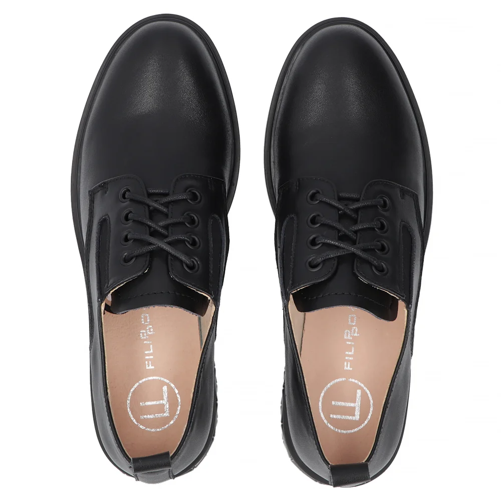 Leather shoes Filippo DP6189/24 BK black