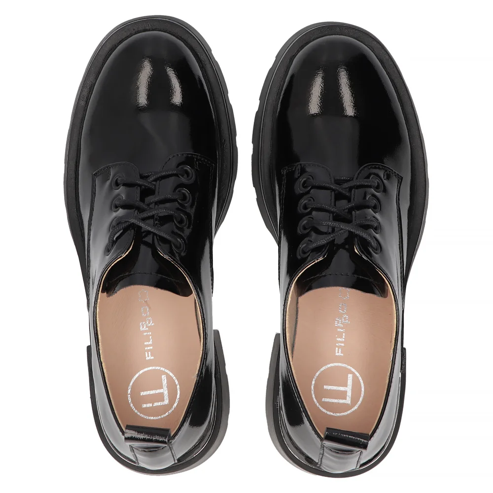 Leather shoes Filippo DP6190/24 BK black