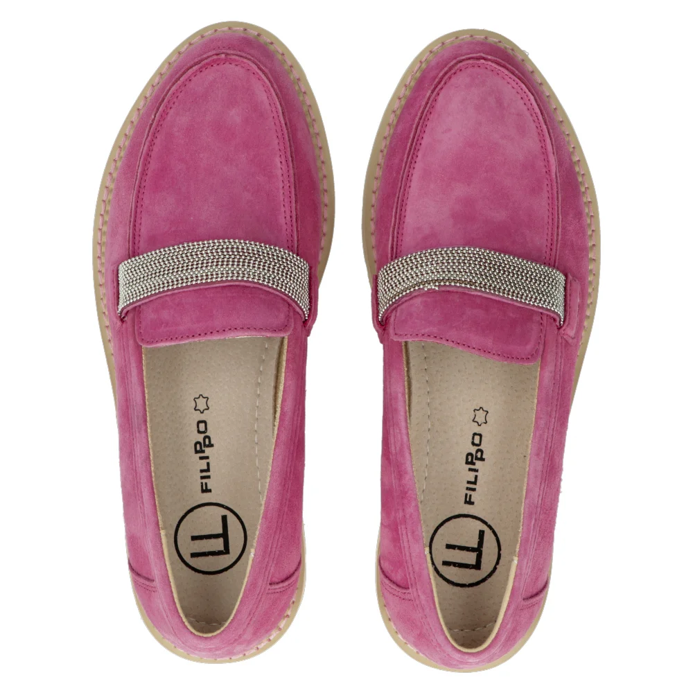 Leather shoes Filippo DP6214/24 FH pink