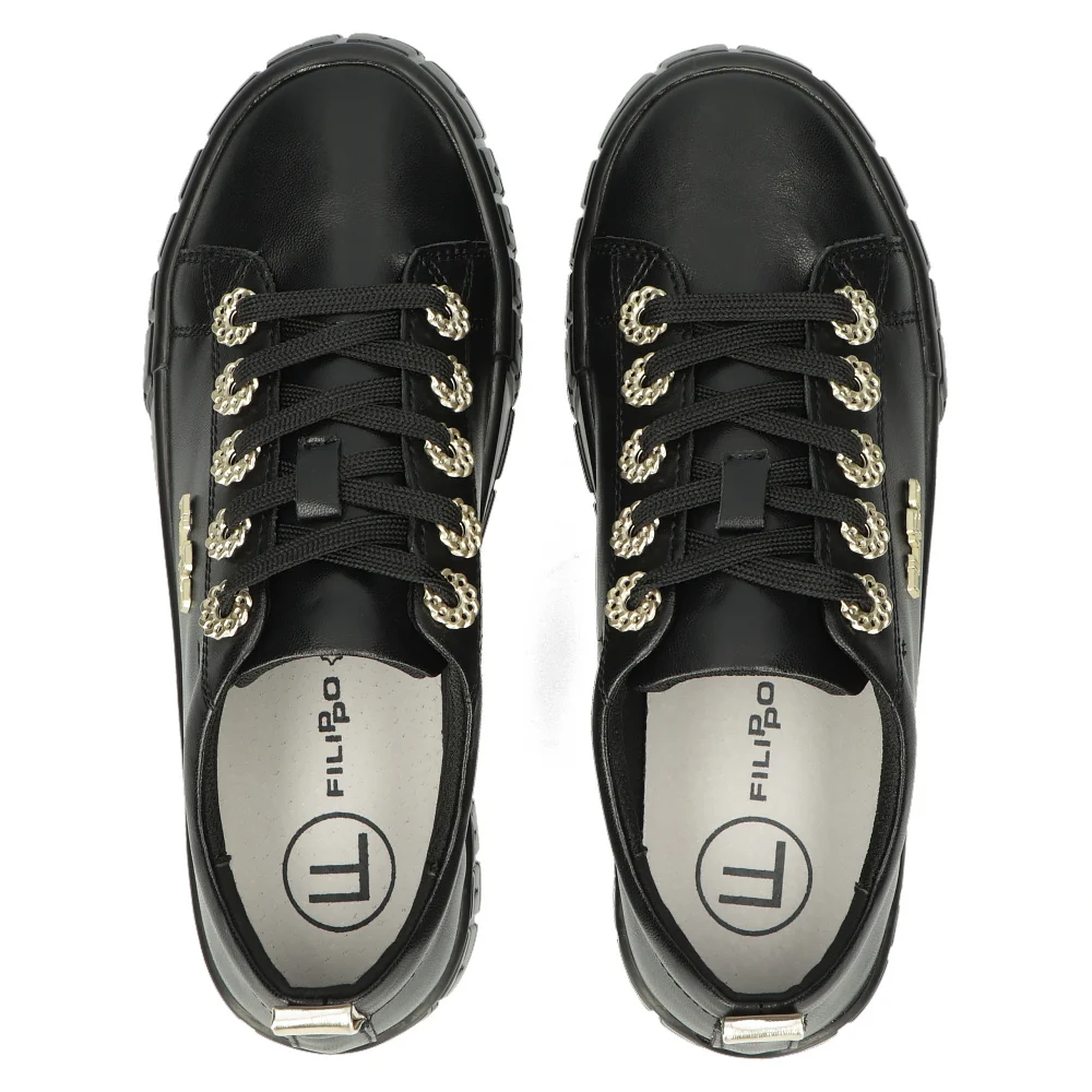 Leather shoes Filippo DP6237/24 BK black