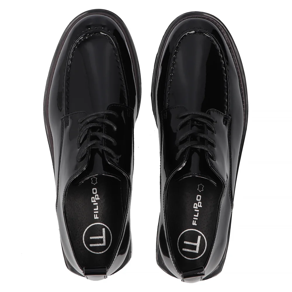 Leather shoes Filippo DP6307/24 BK black