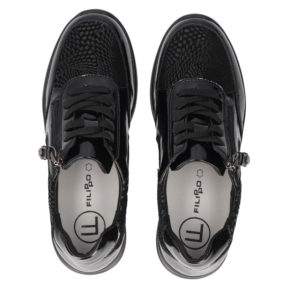 Leather shoes Filippo DP6352/24 BK black