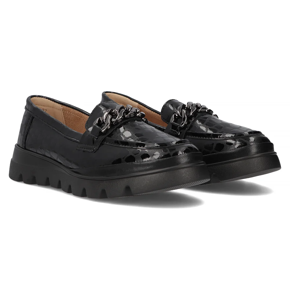 Leather shoes Filippo DP6467/24 BK black