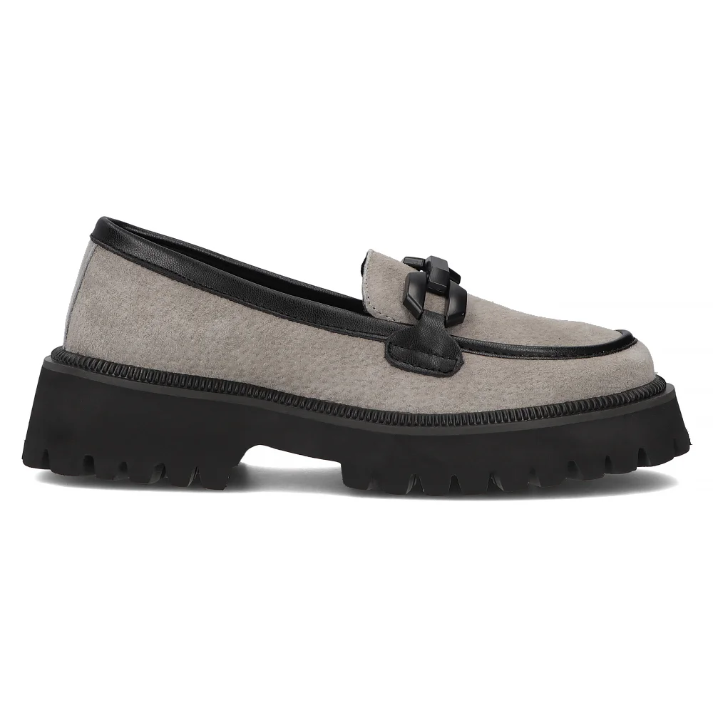 Leather shoes Filippo DP6486/24 GR grey