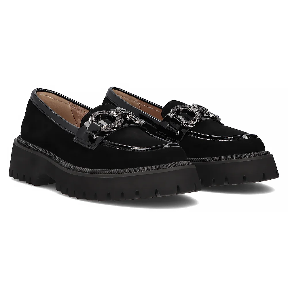 Leather shoes Filippo DP6497/24 BK SU black