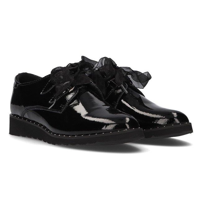 Leather shoes Filippo DP947/21 BK black lacquered