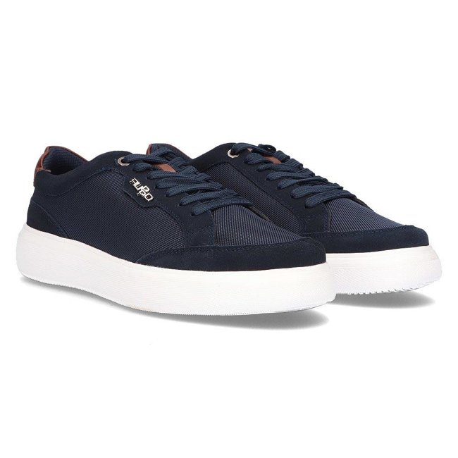 Leather shoes Filippo MP2398/21 NV navy blue