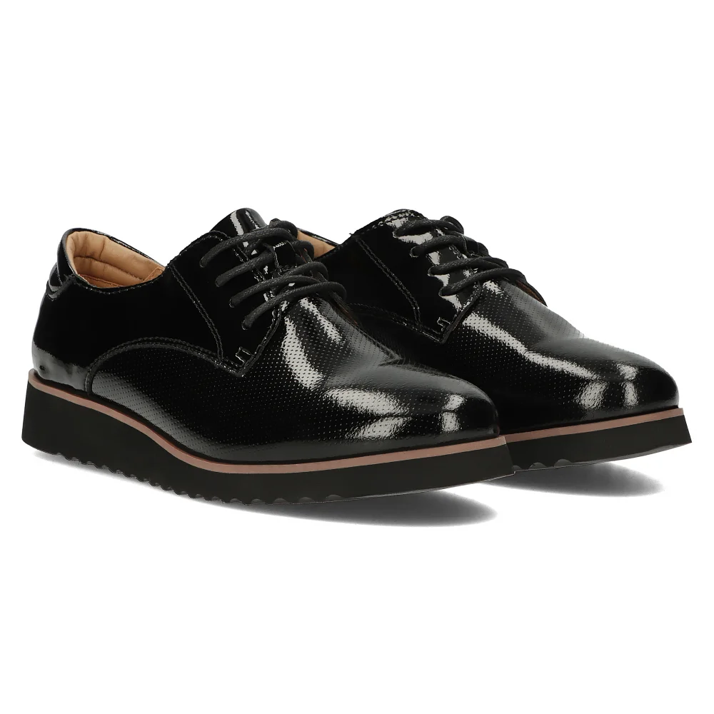 Leather shoes FilippoDP4796/23 BK black