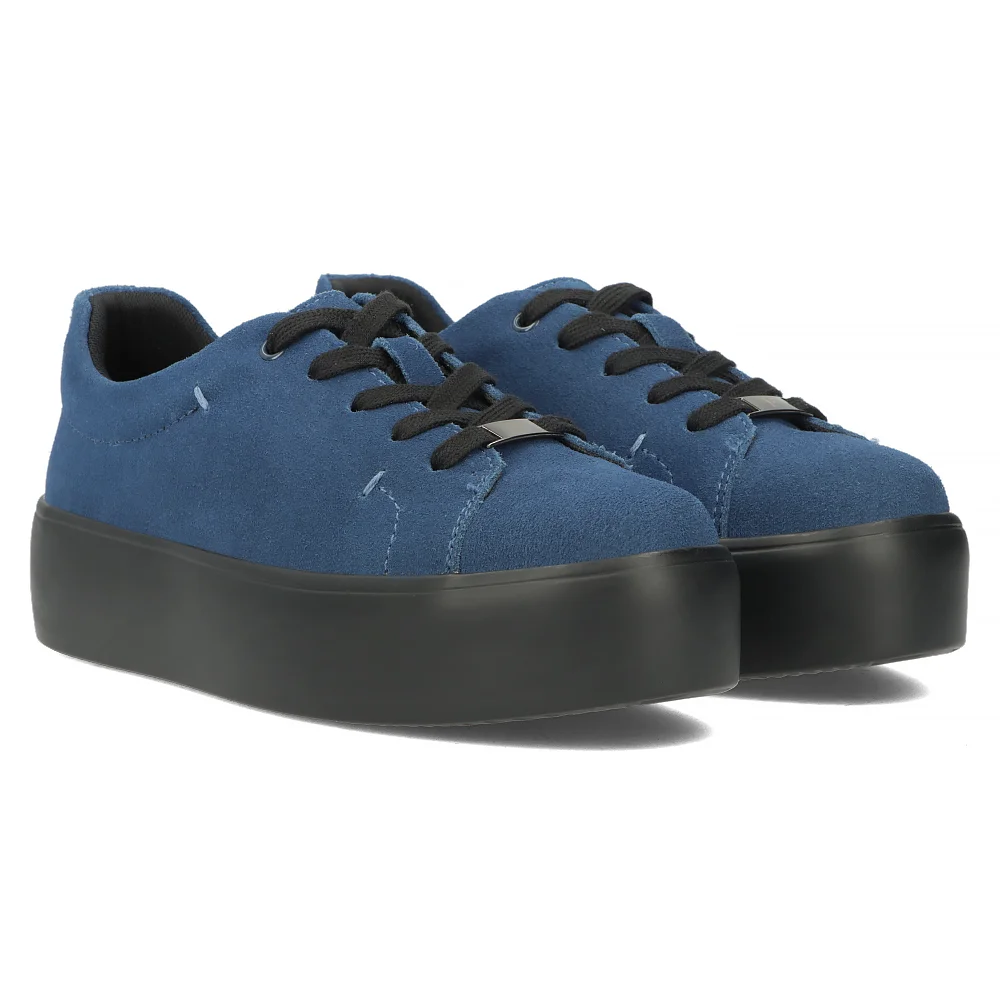 Leather shoes FilippoDP6247/24 NV BK navy blue