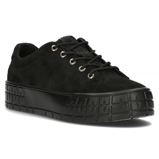 Leather sneakers FILIPPO DP3527/22 BK black