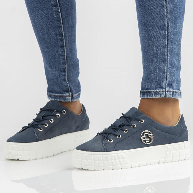 Leather sneakers FILIPPO DP3528/22 NV navy