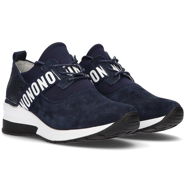 Leather sneakers Filippo DP1388/21 NV navy blue