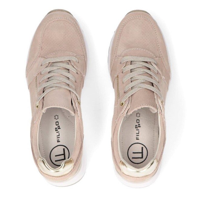 Leather sneakers Filippo DP2003/21 BE beige