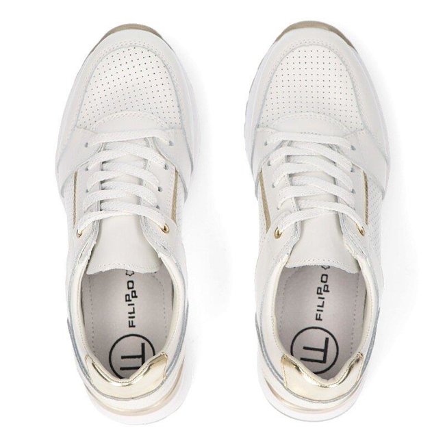 Leather sneakers Filippo DP2003/22 WH white