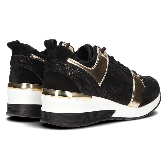 Leather sneakers Filippo DP3170/21 GO black gold
