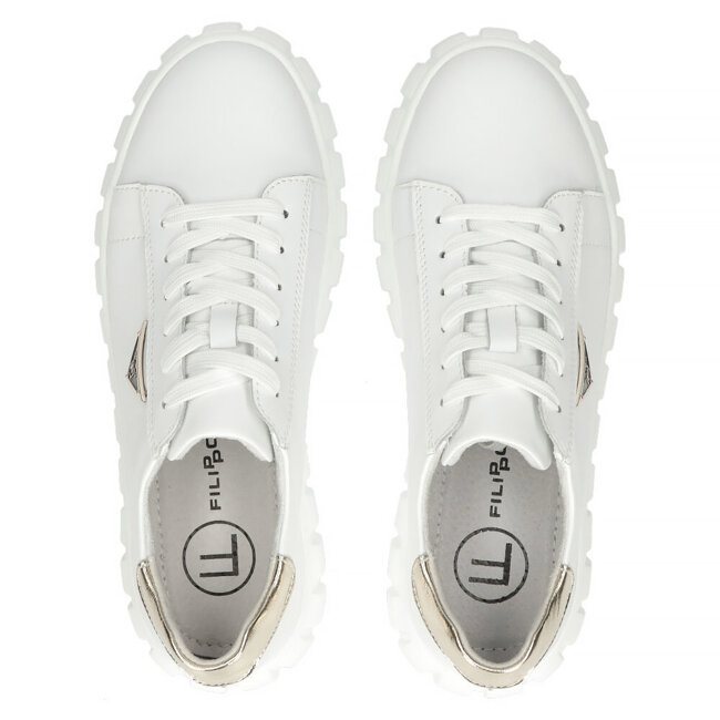 Leather sneakers Filippo DP4138/23 WH white