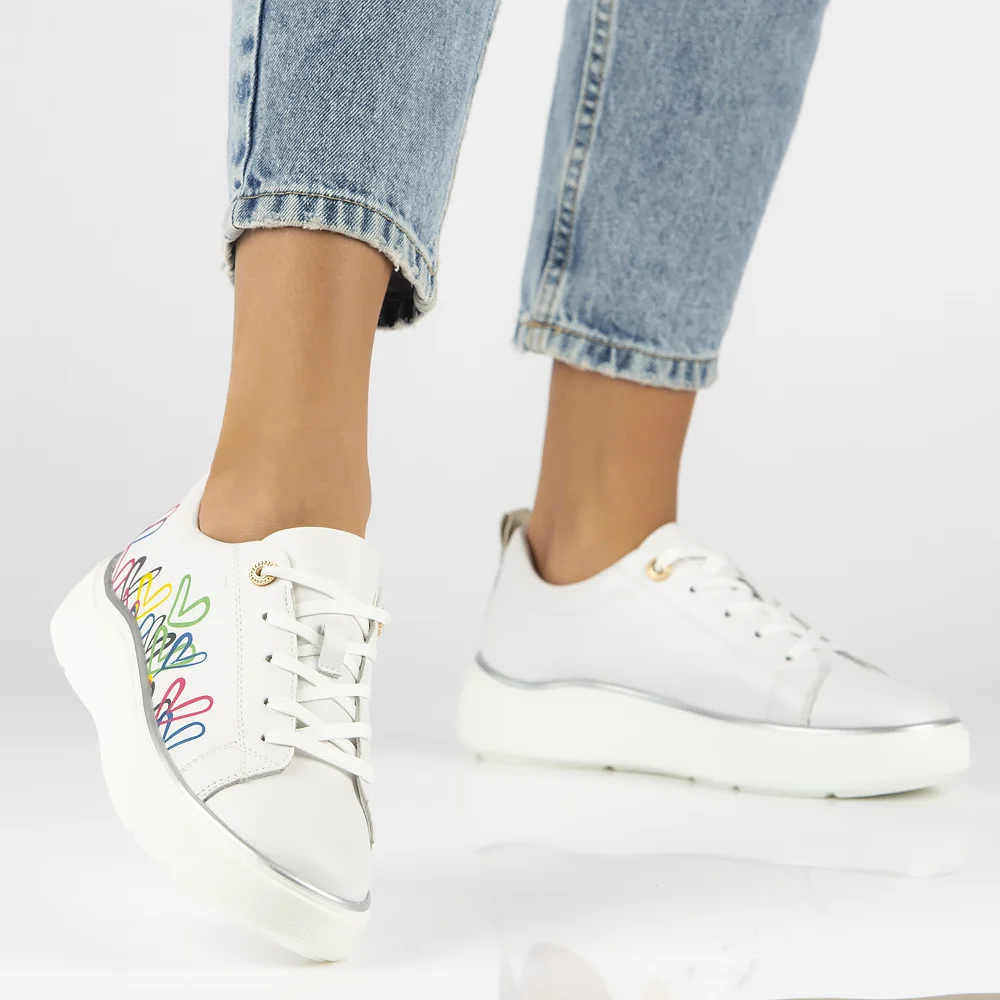 Leather sneakers Filippo DP4480/24 MLT white