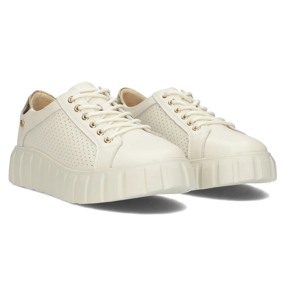 Leather sneakers Filippo DP4535/24 BE beige