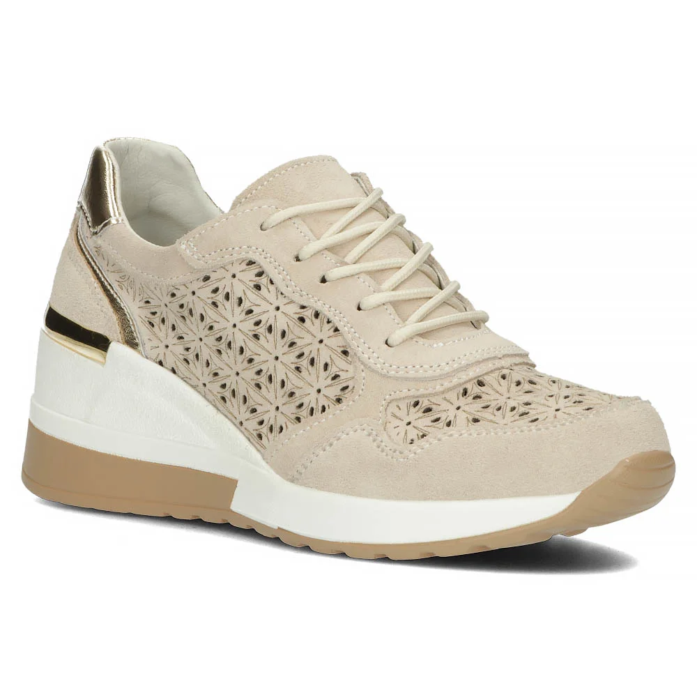 Leather sneakers Filippo DP4669/24 BE beige