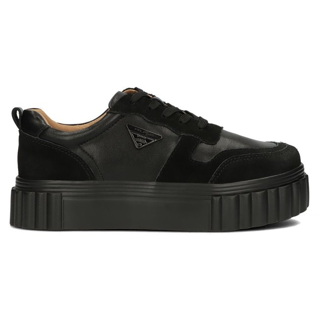 Leather sneakers Filippo DP4913/23 BK black