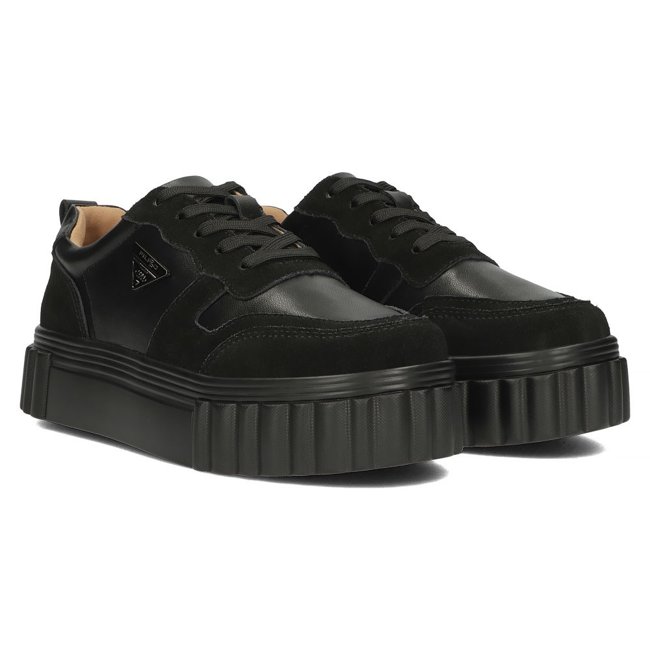 Leather sneakers Filippo DP4913/23 BK black