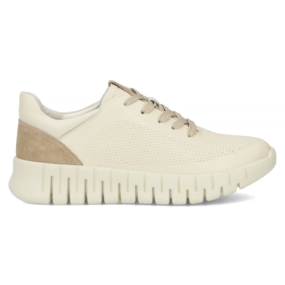 Leather sneakers Filippo DP6035/24 BE beige