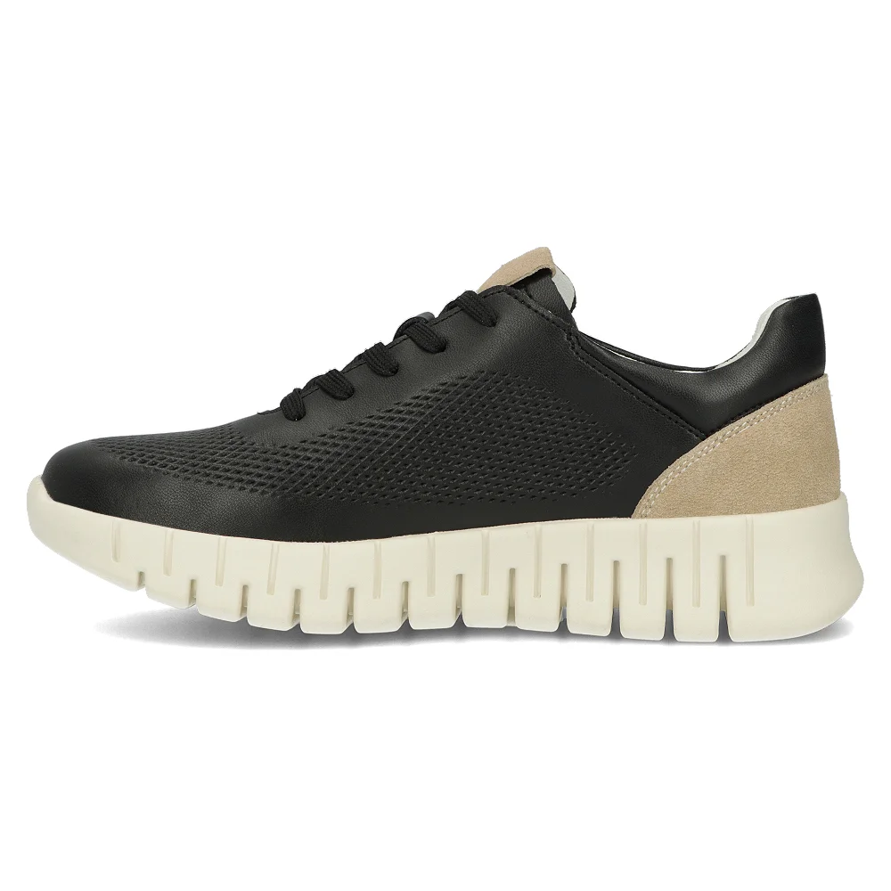 Leather sneakers Filippo DP6035/24 BK black