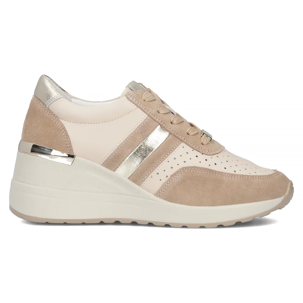 Leather sneakers Filippo DP6046/24 BE beige